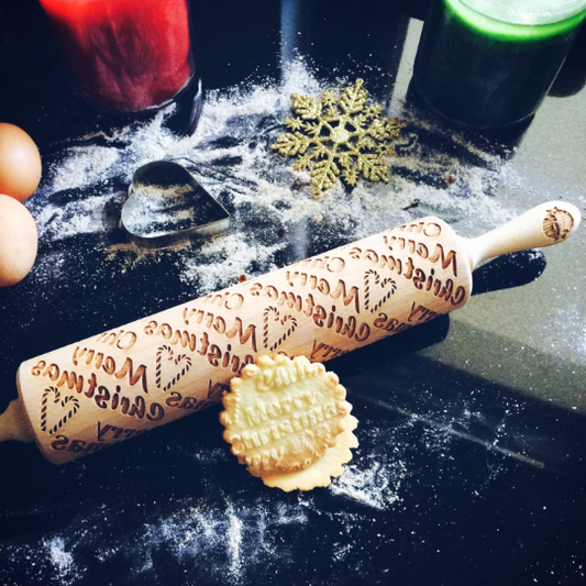 MERRY CHRISTMAS rolling pin