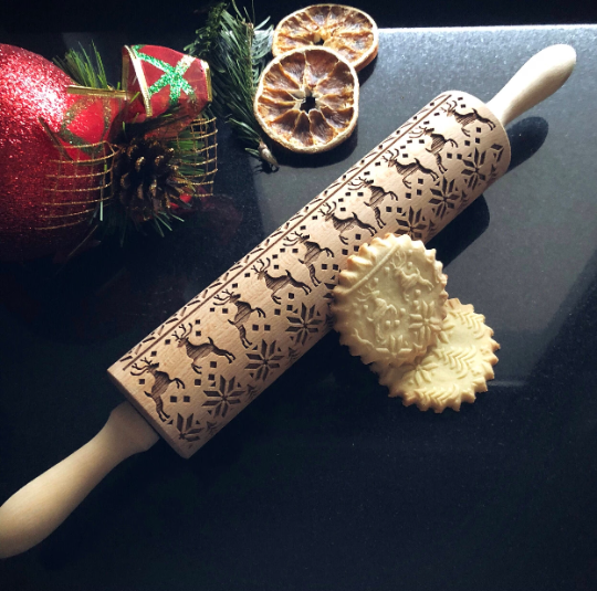 REINDEER rolling pin