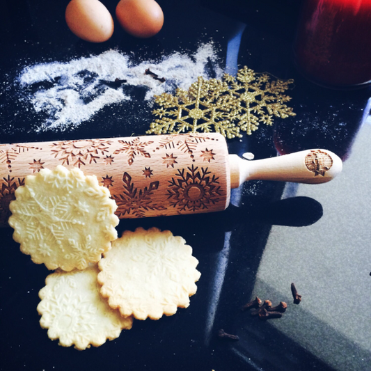 SNOWFLAKES rolling pin