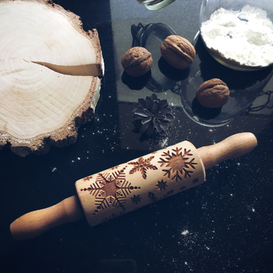 SNOWFLAKES, MINI rolling pin