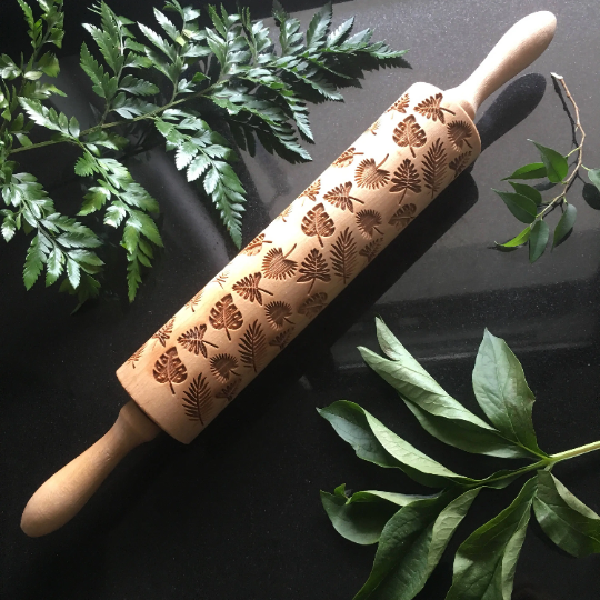 TROPICAL LEAVES rolling pin